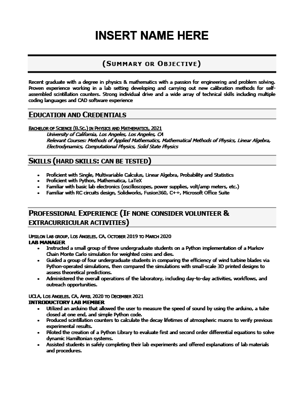 Resume Example