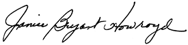 Janice Bryant Howroyd Signature